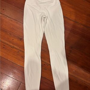 Cream High-Waisted Leggings